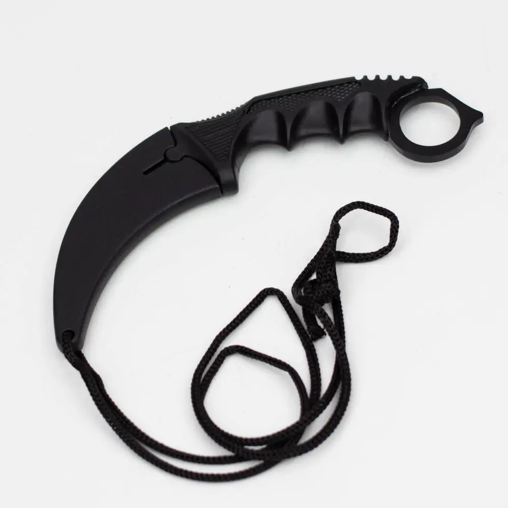 Defender 7.5" All  Black Karambit Stainless Steel Tactical Hunting  Knife Sheath [13639]_3