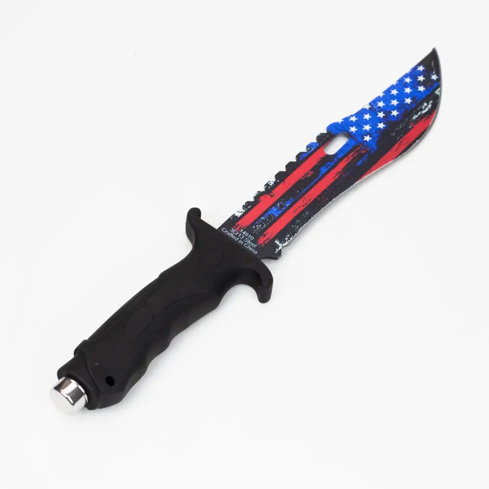 Defender-Xtreme 13″ USA Flag Blade ABS Handle Hunting Knife With Sheath [14010]_3