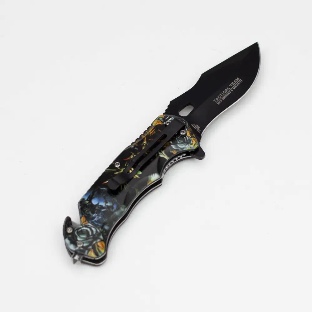 Defender-Xtreme  8.5" Dragon Slayer Folding Knife With Belt Clip  [13165]_1