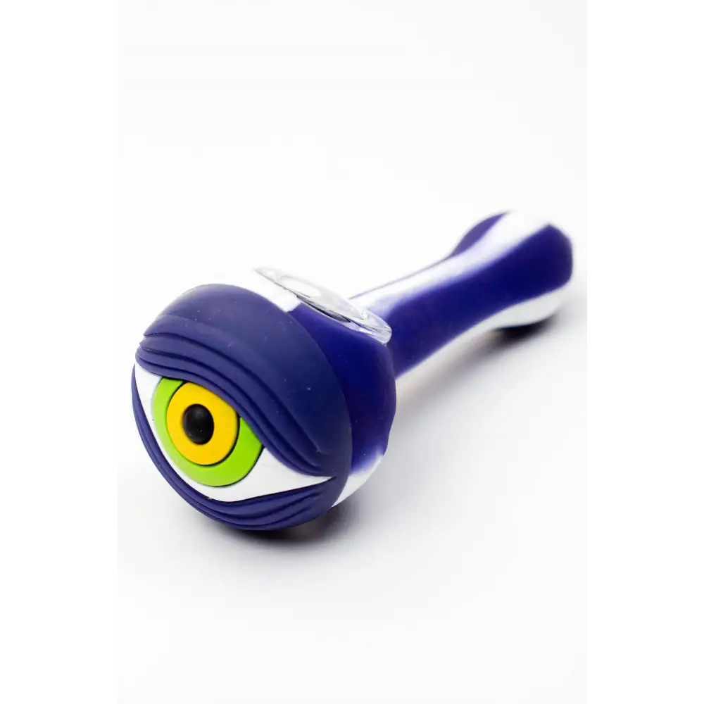 EYE Silicone hand pipe with glass bowl_5