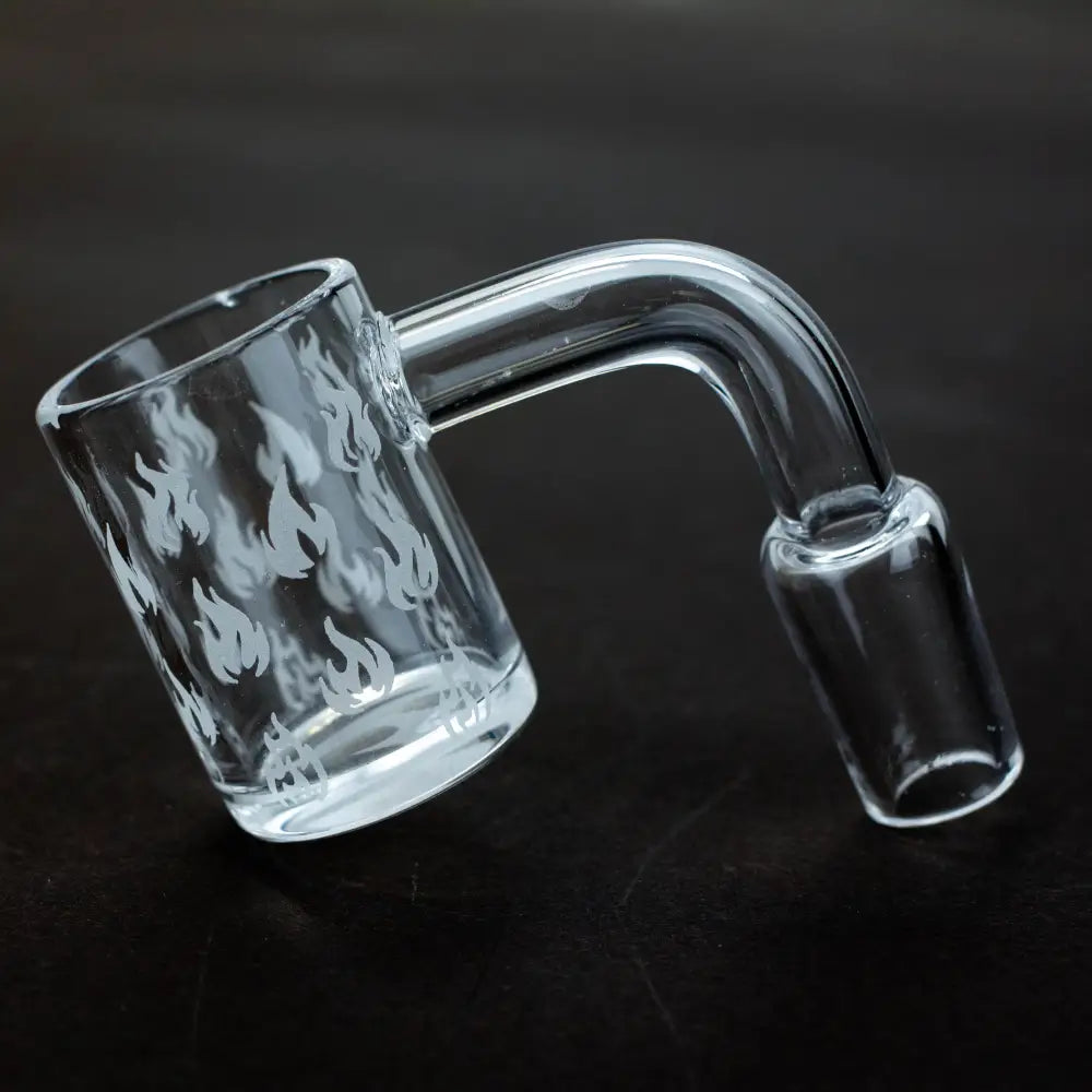 Flat top Original banger with sandblast graphic for 14 mm male joint_2