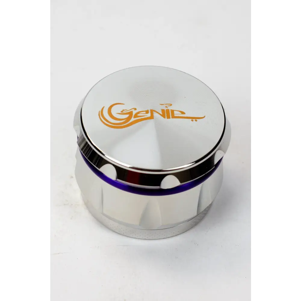 Genie 4 parts silver herb grinder Box of 6_3