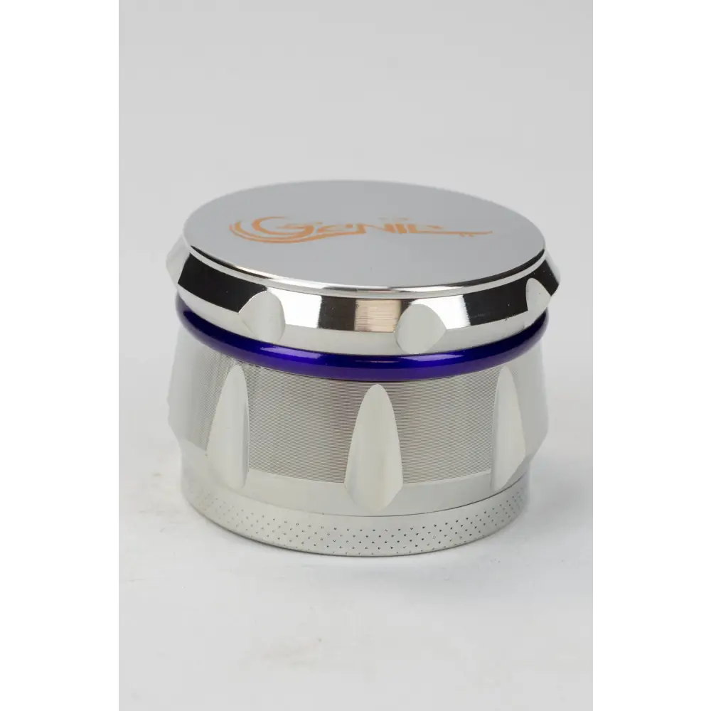 Genie 4 parts silver herb grinder Box of 6_4