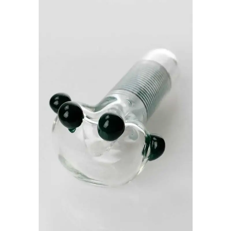 Heady 4 beads soft glass hand pipe_1