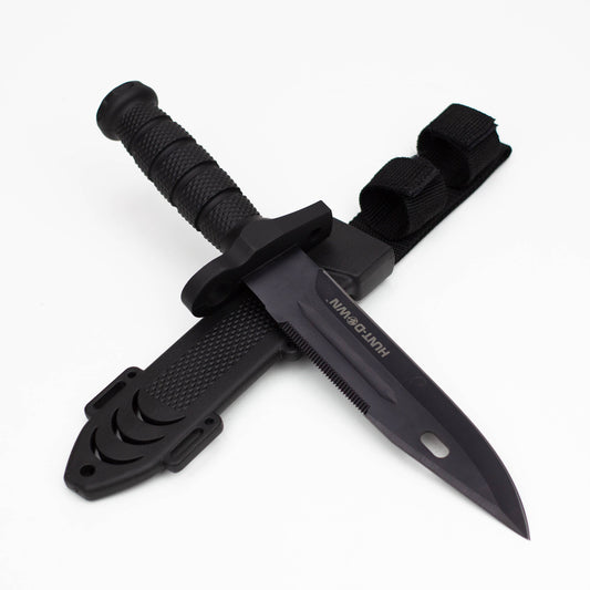 Hunt-Down 12.5"  All Black Hunting Knife [HD-13395]_0