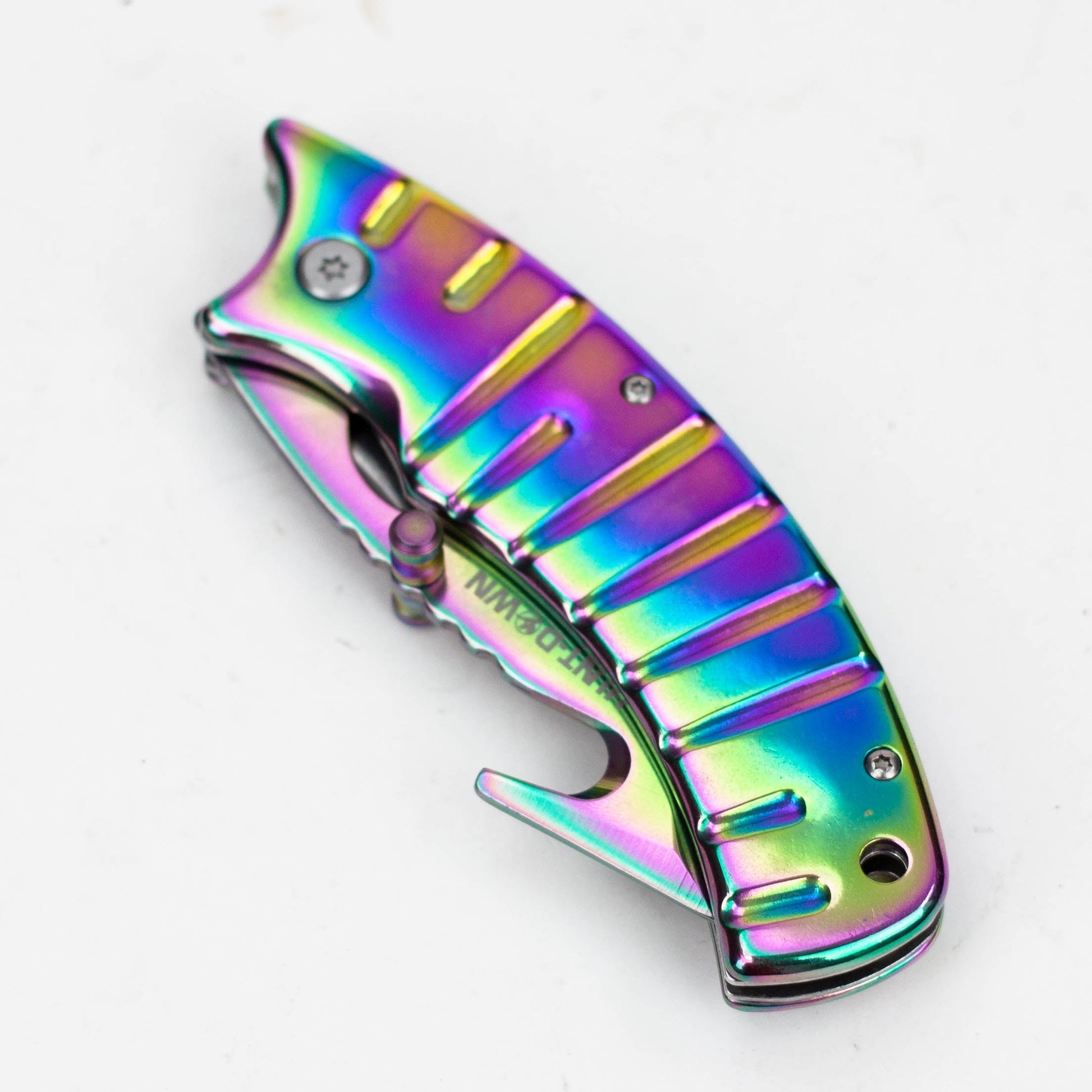 Hunt Down 9" Rainbow  Pattern Tactical - Folding Knife [9812]_1