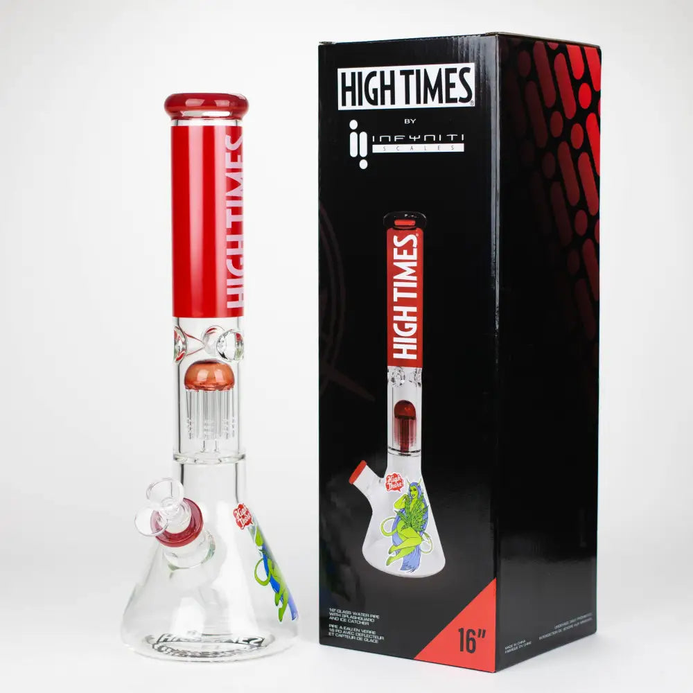 Infyniti | High Times 16" 7 mm classic beaker water bong with tree arm percolator [HIT10200GP]_3