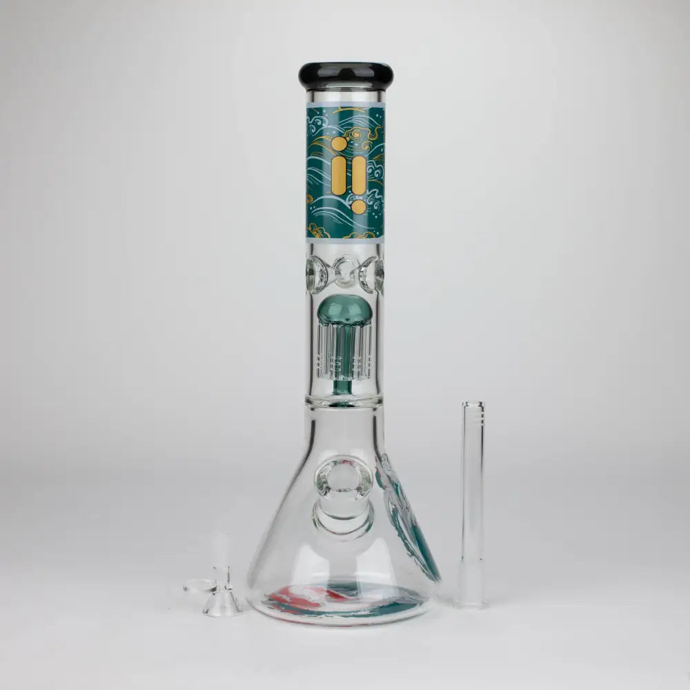 Infyniti | Untamed 14" 7 mm classic beaker water bong - Koi Fish [GP2021]_2