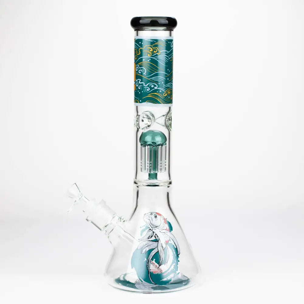 Infyniti | Untamed 14" 7 mm classic beaker water bong - Koi Fish [GP2021]_4