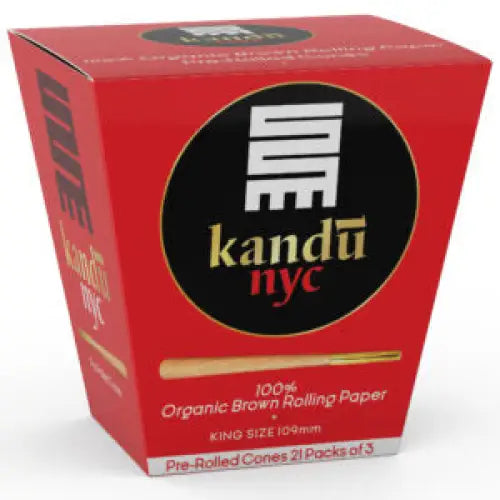 Kandu NYC King Size Pre Rolled Cones, Display Box 21 Count with 3 Cones Each_2