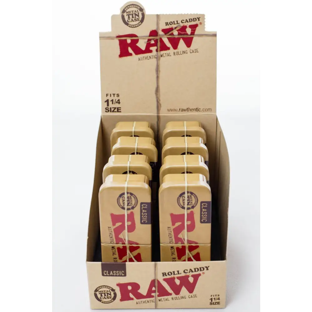 Raw 1-1/4 roll caddy metal roll case_0