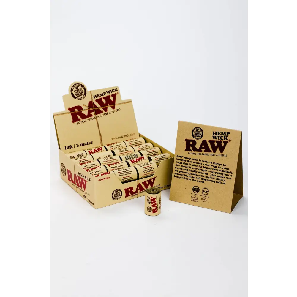 Raw Hemp Wick 10 ft / 3m Display of 40_0