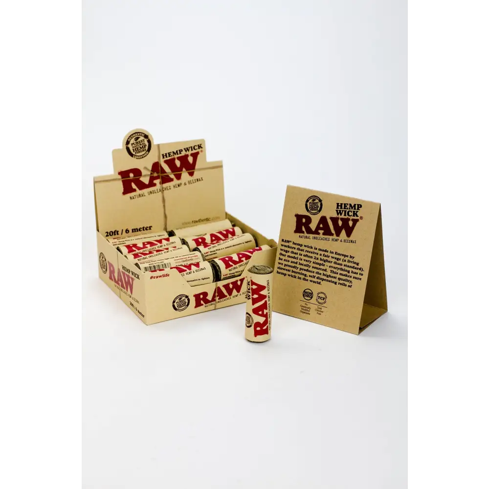 Raw Hemp Wick 20 ft / 6m Display of 20_0