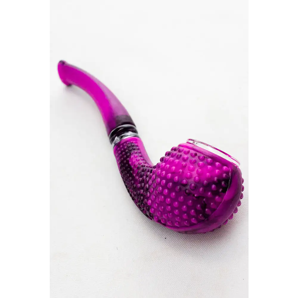 Sherlock Silicone pipe in display with glass bowl-WP164_2