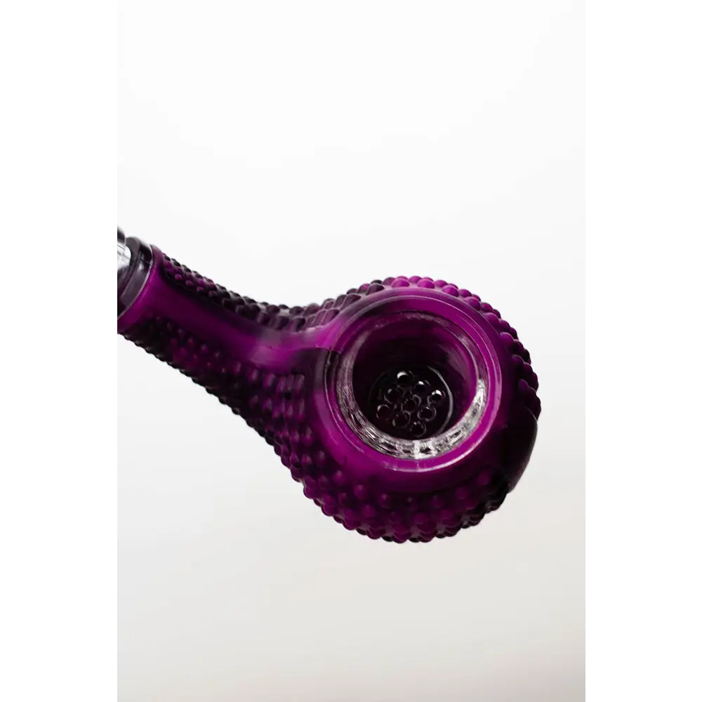 Sherlock Silicone pipe in display with glass bowl-WP164_4