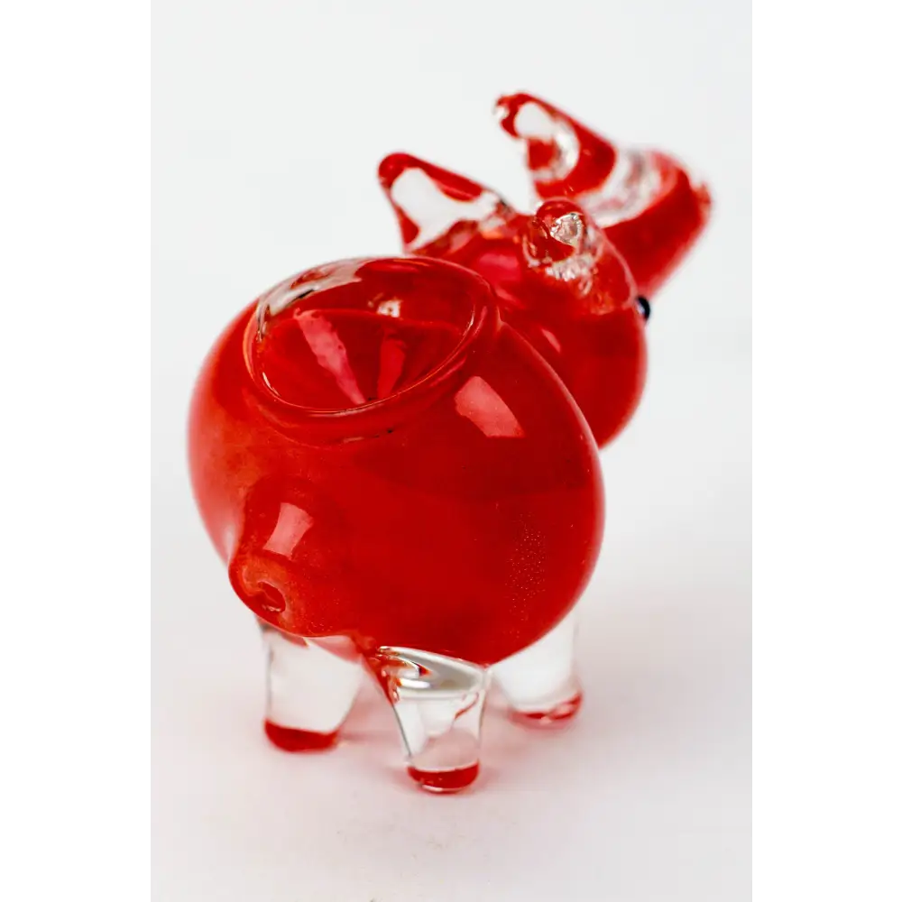 Small Rhino glass hand pipe_3