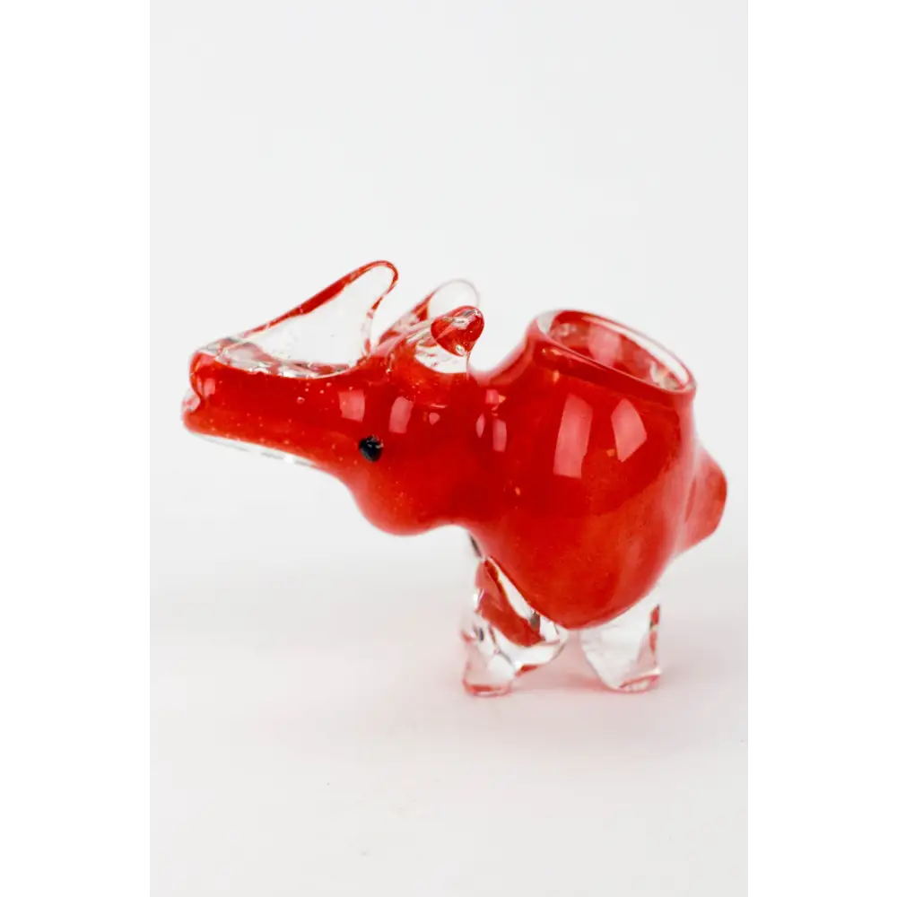 Small Rhino glass hand pipe_1