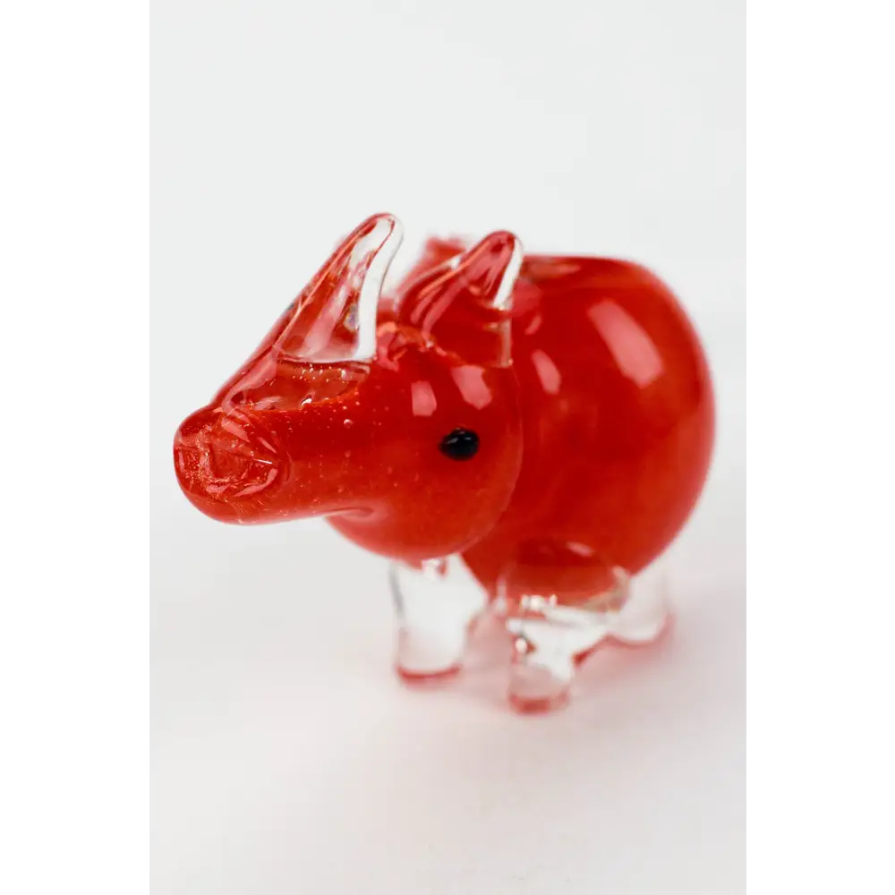 Small Rhino glass hand pipe_2