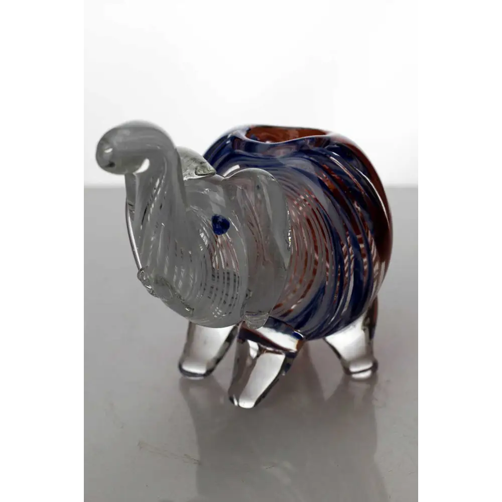 Standing elephant glass hand pipe_4