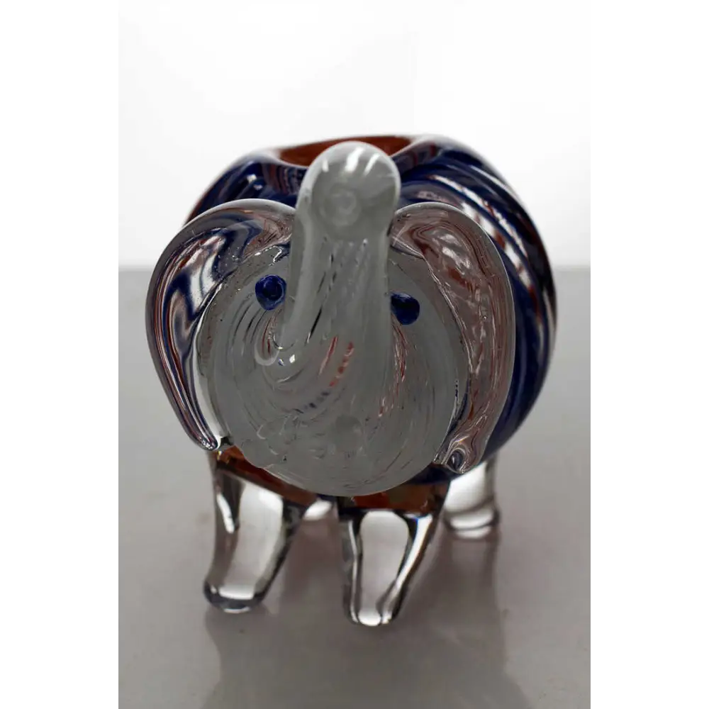 Standing elephant glass hand pipe_3