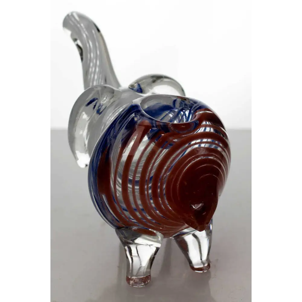 Standing elephant glass hand pipe_1