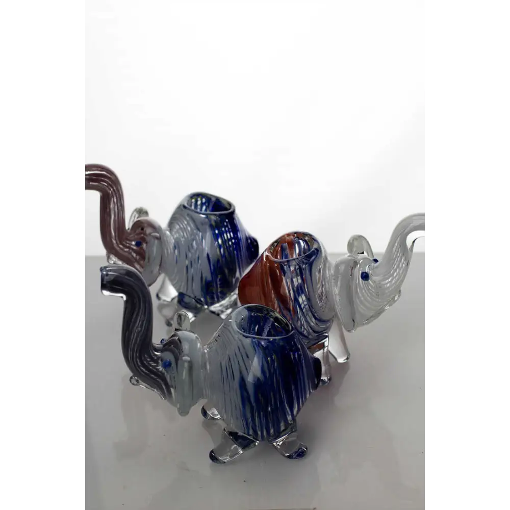 Standing elephant glass hand pipe_5