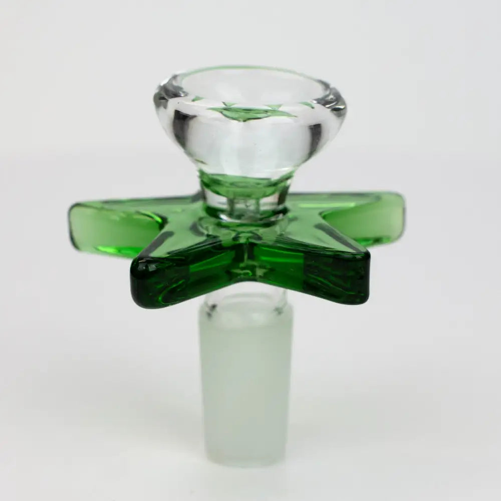 Thick glass bowl with star handle_2