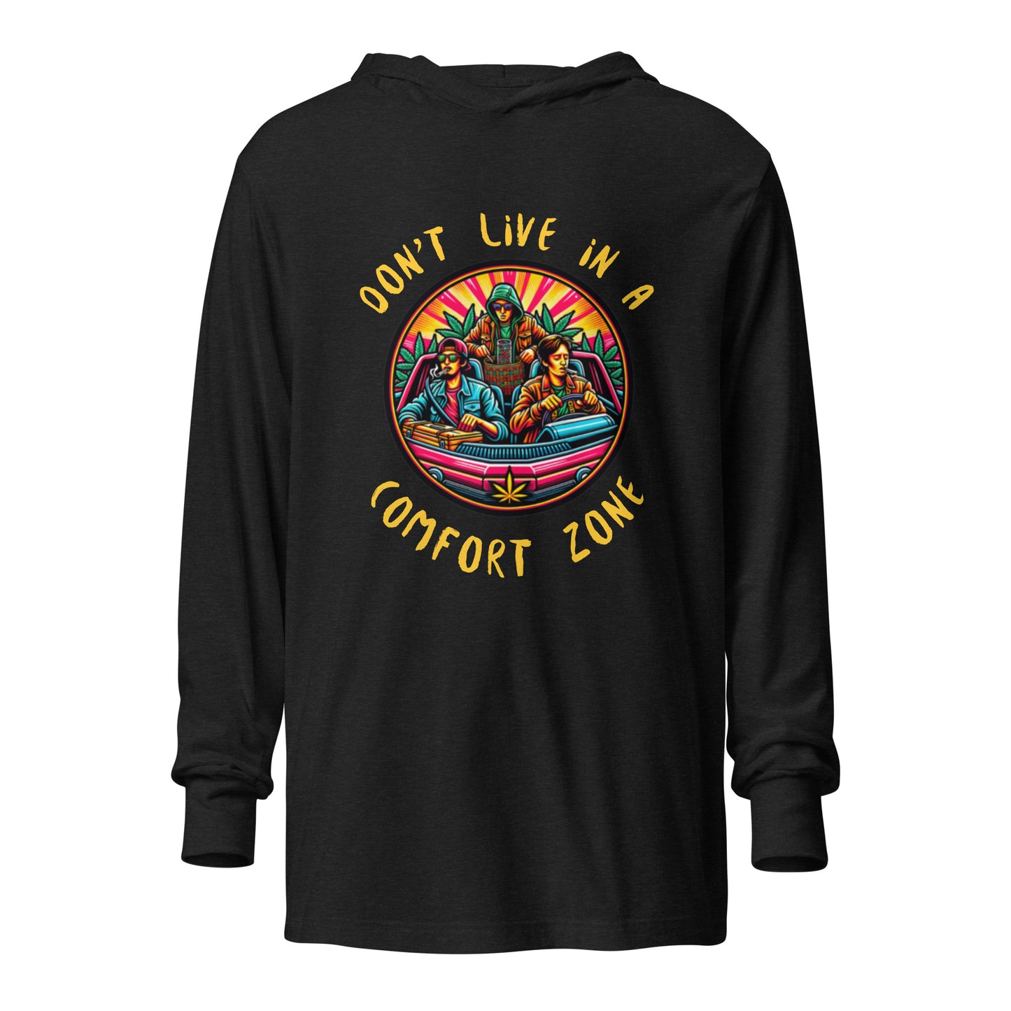 Hooded long-sleeve tee comfort zone