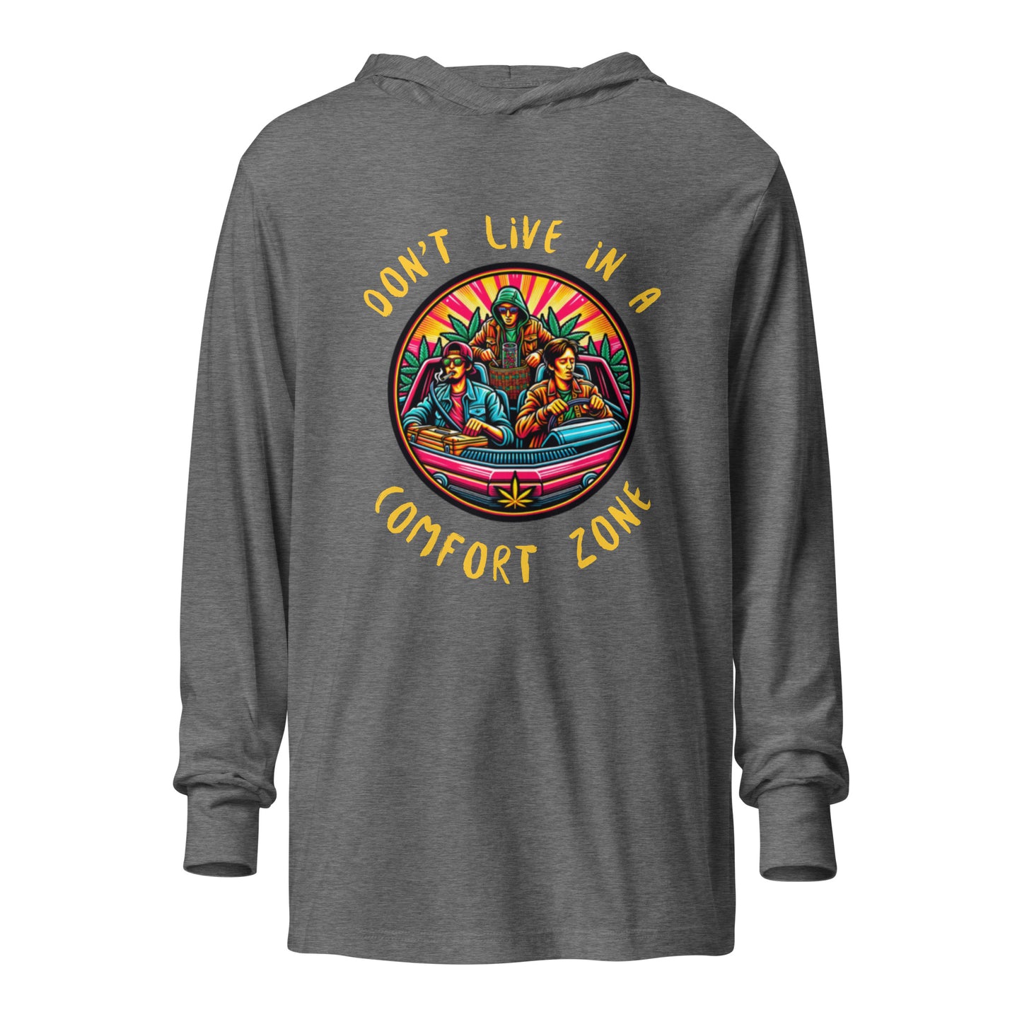 Hooded long-sleeve tee comfort zone