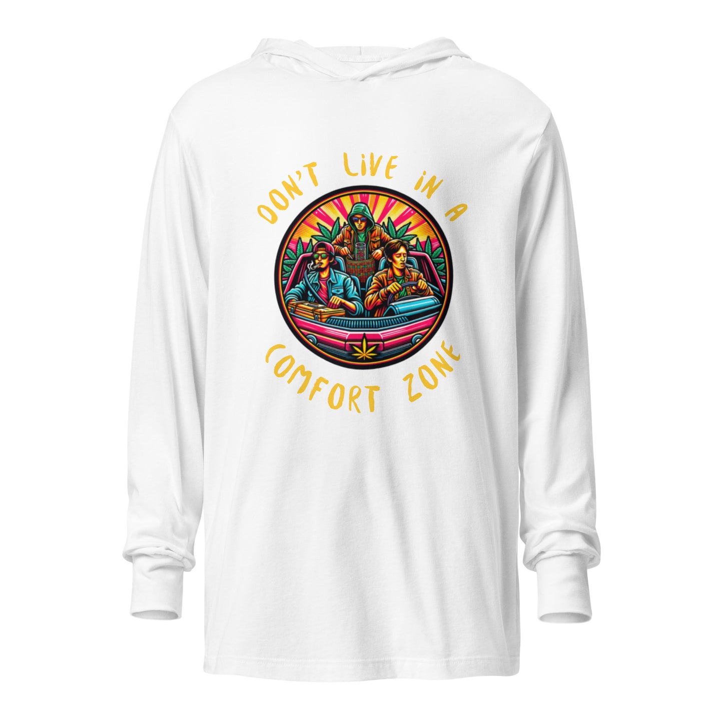 Hooded long-sleeve tee comfort zone