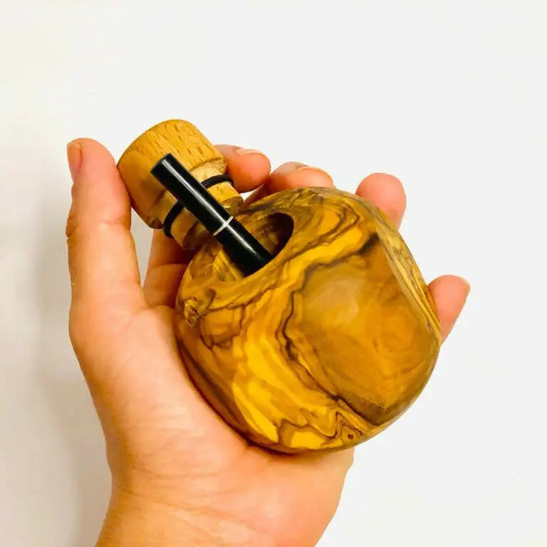 VOW | Olive Wood Apple Dugout/Smoker's Gift_2