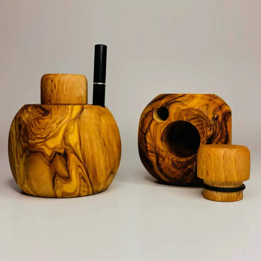 VOW | Olive Wood Apple Dugout/Smoker's Gift_3