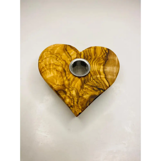 VOW||Olive Wood Heart Pipe_0