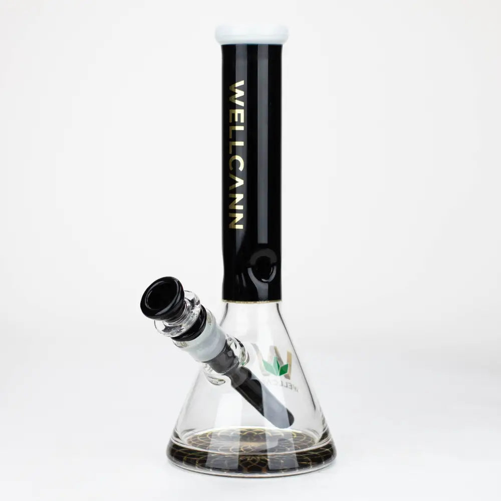 Wellcann | 10" Coloured Glass Beaker Bong with Wide Mouth_5