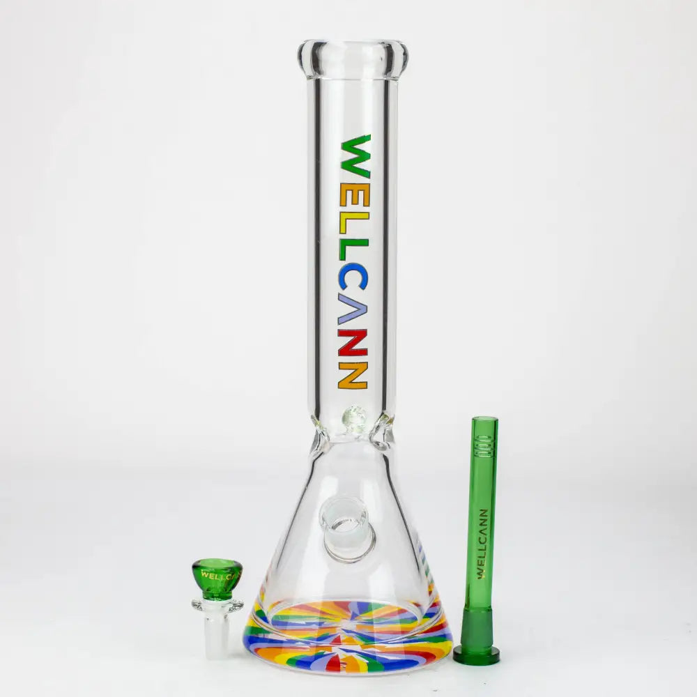 WellCann - 14" 7 mm Thick beaker bong with thick decal base_2