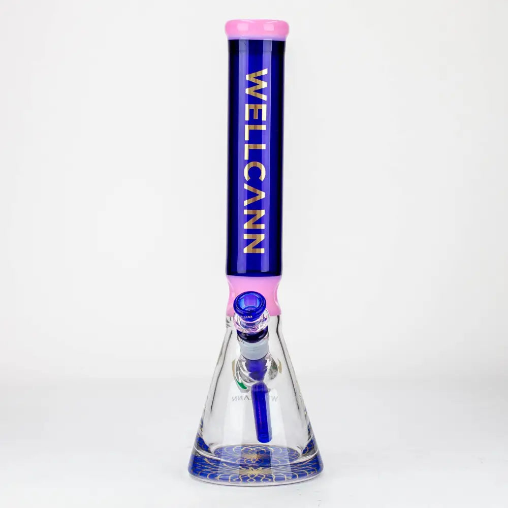 WellCann - 16" 7mm Coloured beaker bong with thick base_3