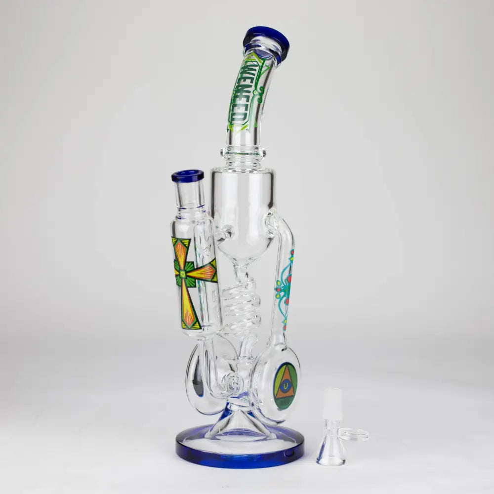 WENEED | 14" Spiral Recycler Glass bong_2