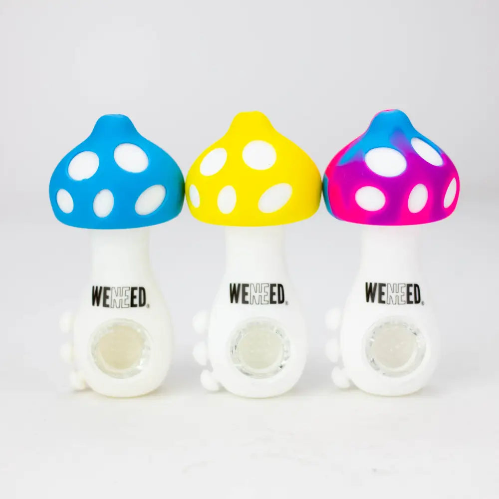 Weneed | 4.5" Mushroom Silicone Hand pipe Assorted_0