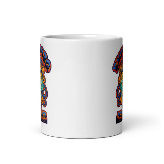 White glossy mug