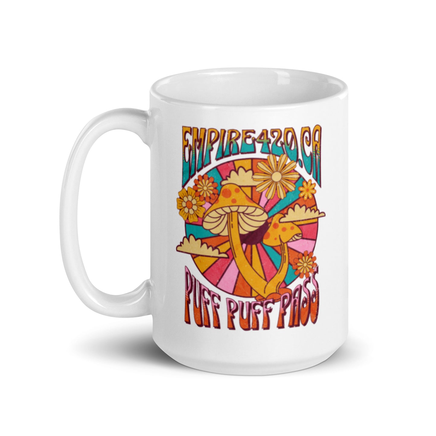 White glossy mug shroom