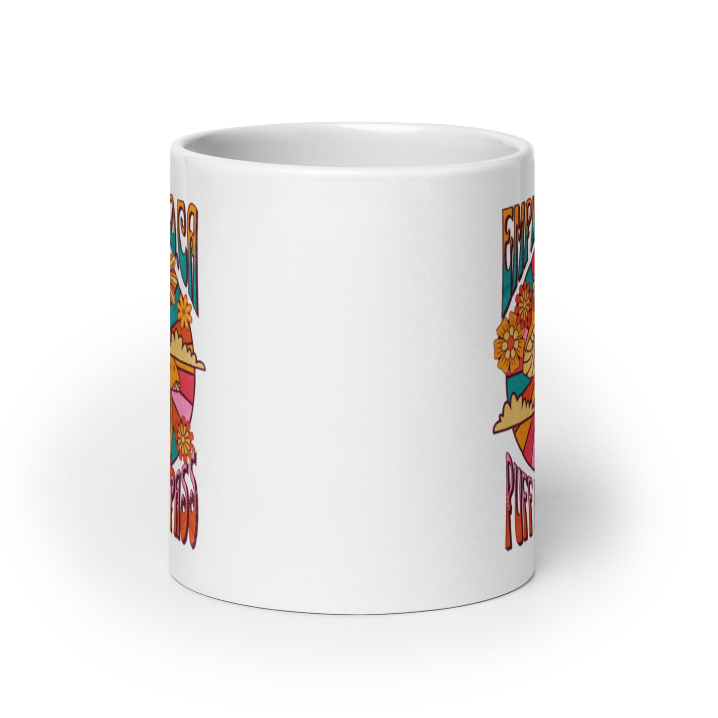 White glossy mug shroom