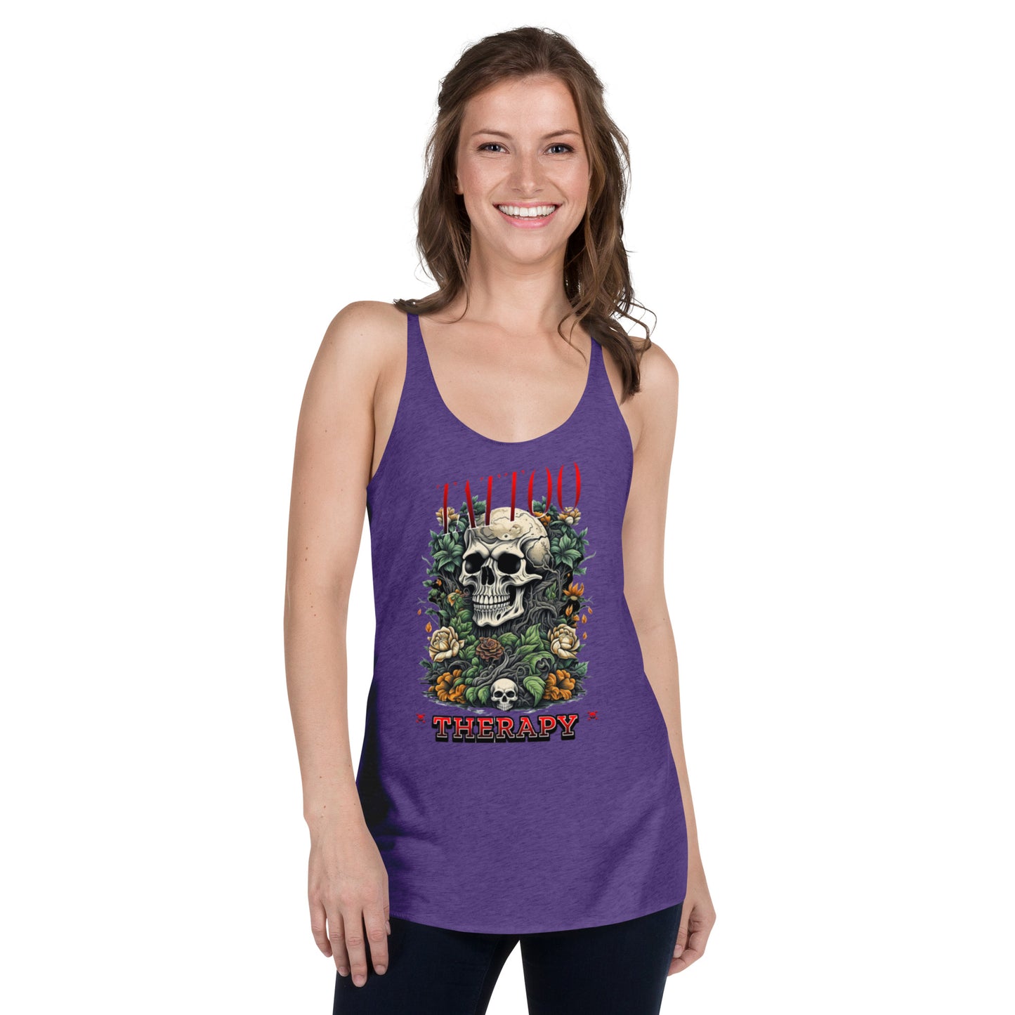 Women's Racerback Tank tattoo therapy