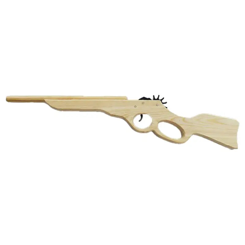 Wood Gun Rifle made with pine natural wooden decoration, hand crafted [CD-4521]_0