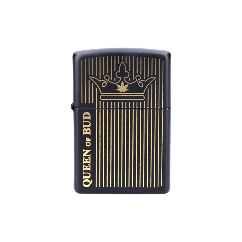 Zippo 116113 Queen of Bud Black Obsidian Vertical Flame_0