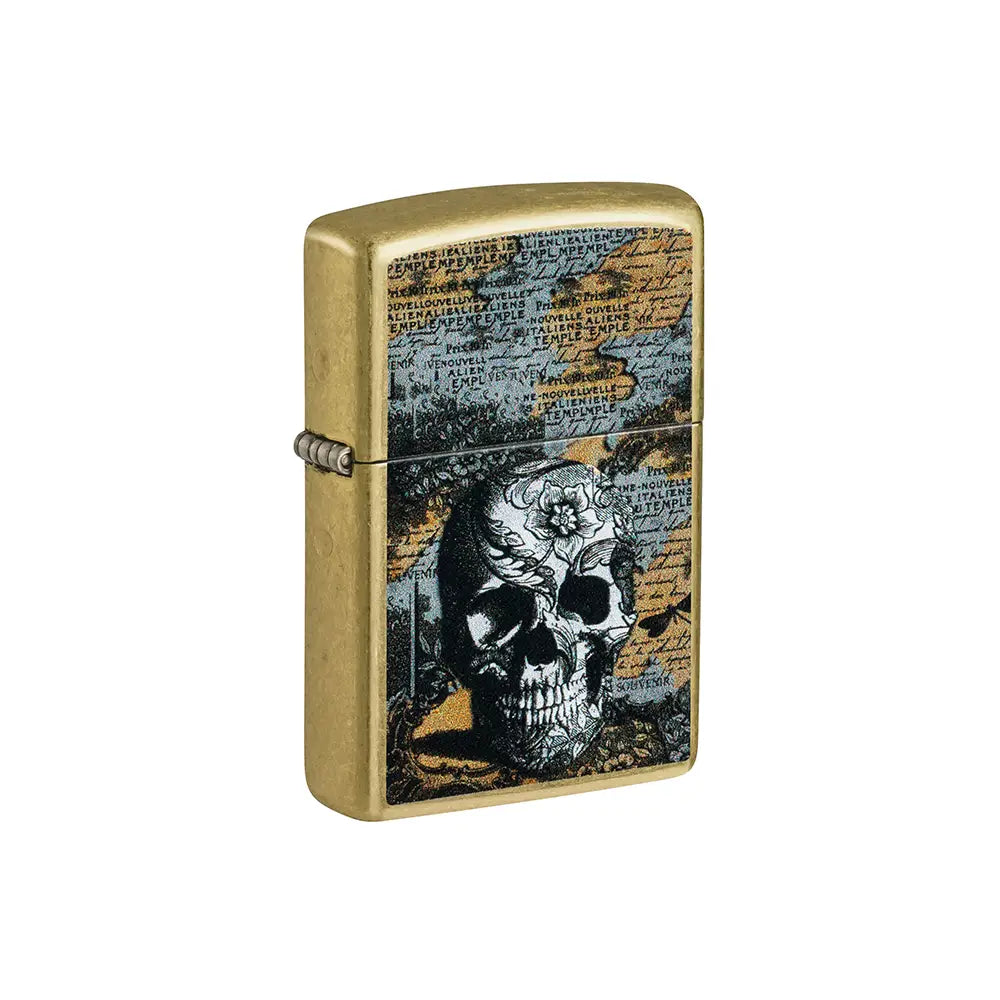 Zippo 46577 Floral Skull_1