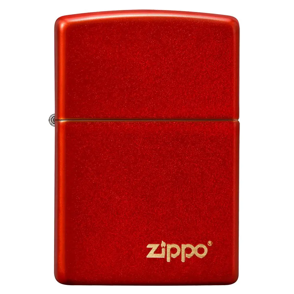 Zippo 49475ZL Metallic Red Matte Zippo Logo_0