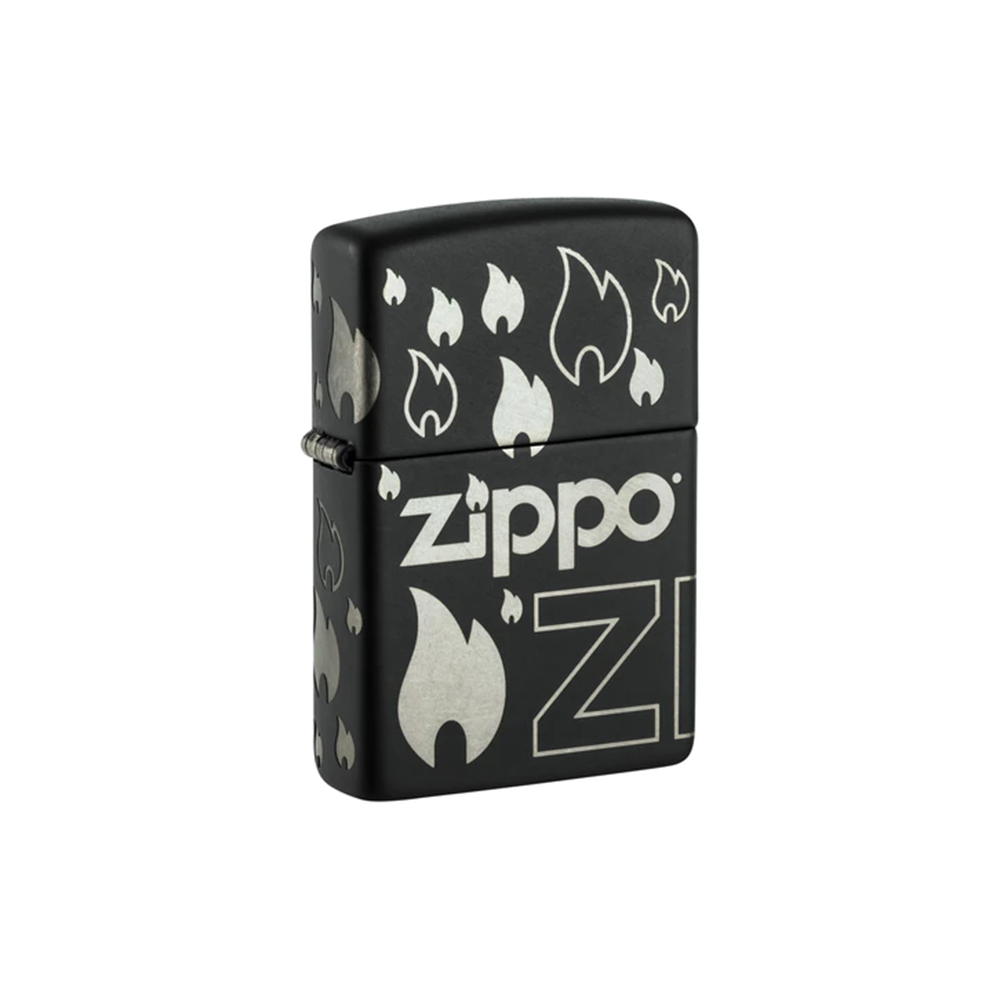 Zippo 48908 Black Matte Laser 360 Design_1