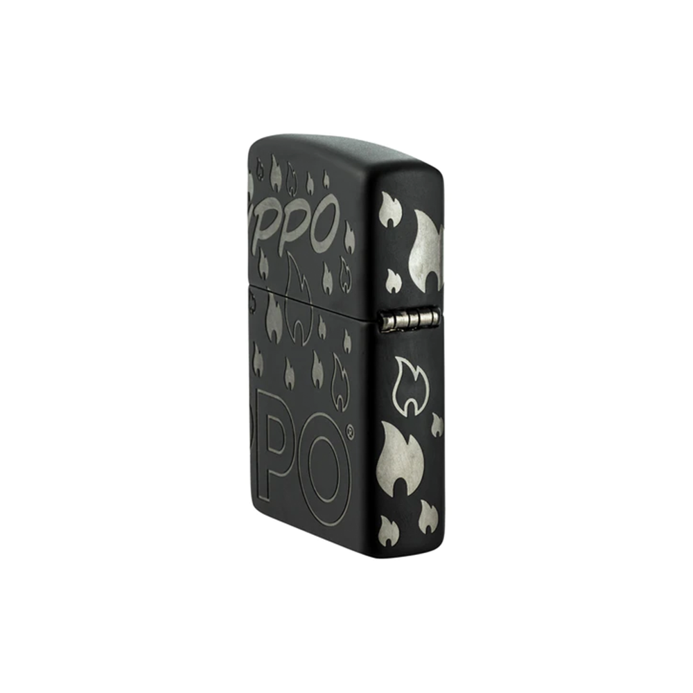 Zippo 48908 Black Matte Laser 360 Design_4