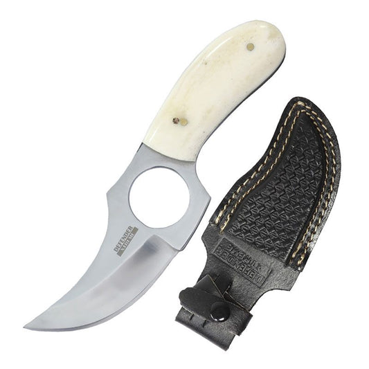 Copy of Defender-Xtreme | 6″ Skinner Knife With Bone Handle & Leather Sheath [14400]_0
