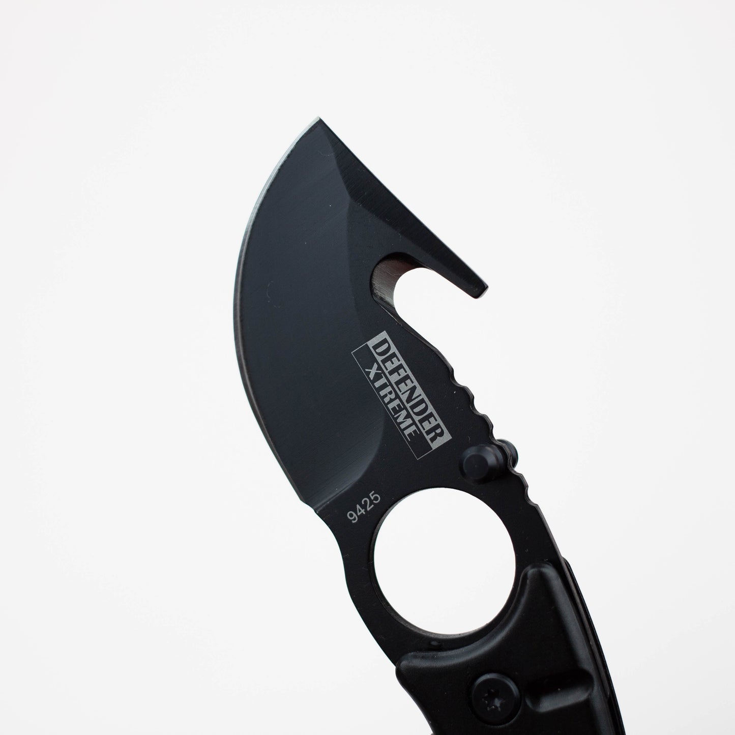 7.5" Defender Xtreme Black Folding - Knife with Belt Clip [DF9423]_3